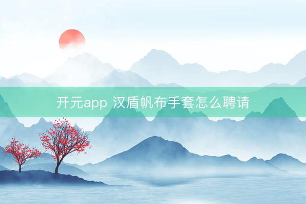 开元app 汉盾帆布手套怎么聘请