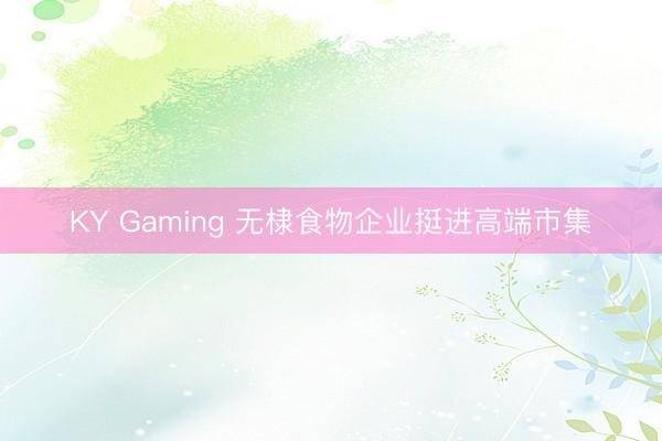 KY Gaming 无棣食物企业挺进高端市集